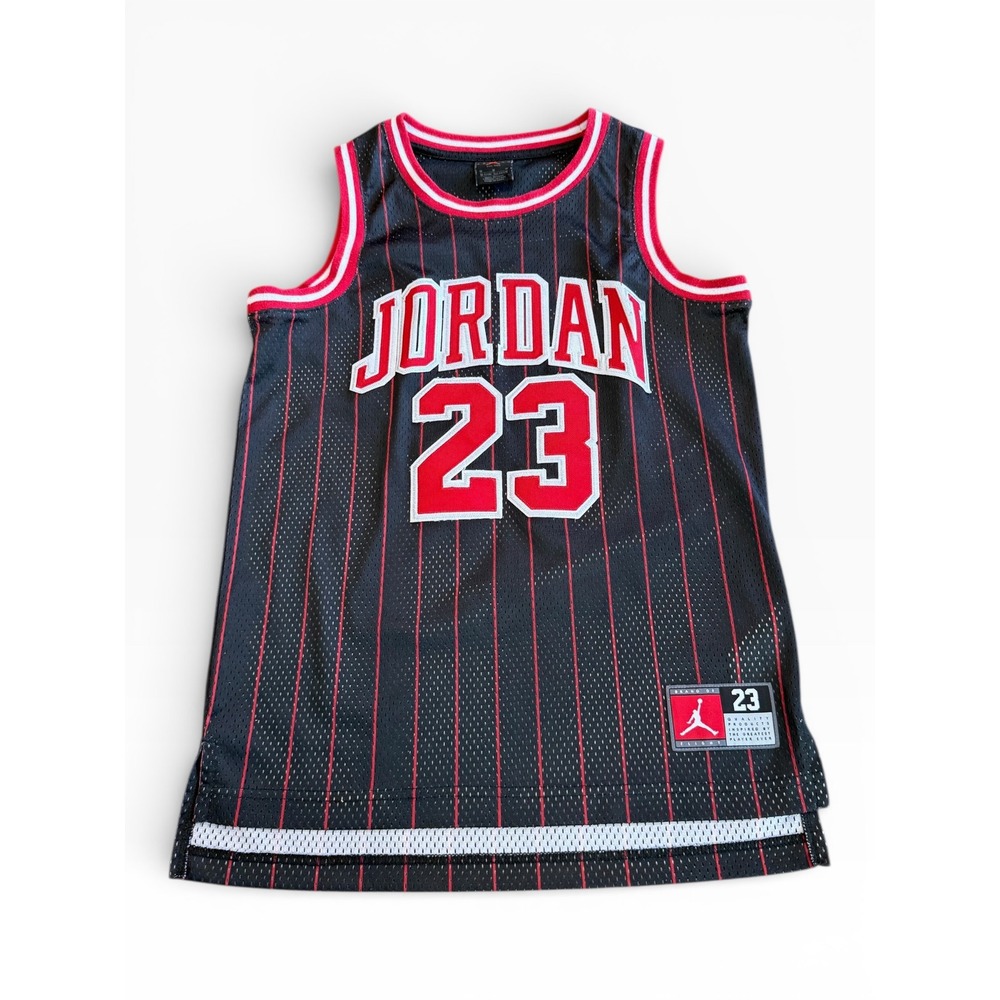 Youth Michael Jordan Jersey Black Pinstripe #23 Jordan Brand M‎ 10–12